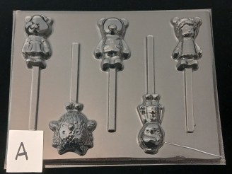 491sp Danny Tiger Friends Chocolate Candy Lollipop Mold FACTORY SECOND